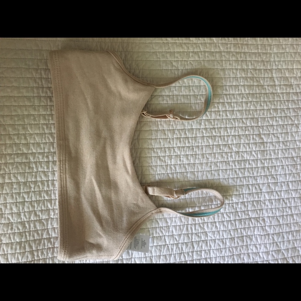 ivivva size 6 adjustable racerback bra (nude)